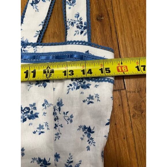 Reformation Eloise Linen Square Neck Tank Top Orlaya Medium A004686 - Picture 6 of 10